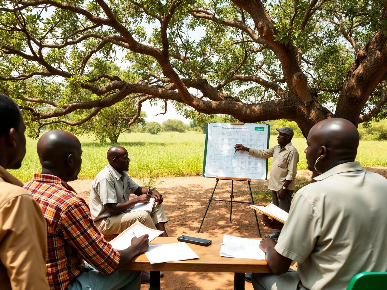 Farmer training session